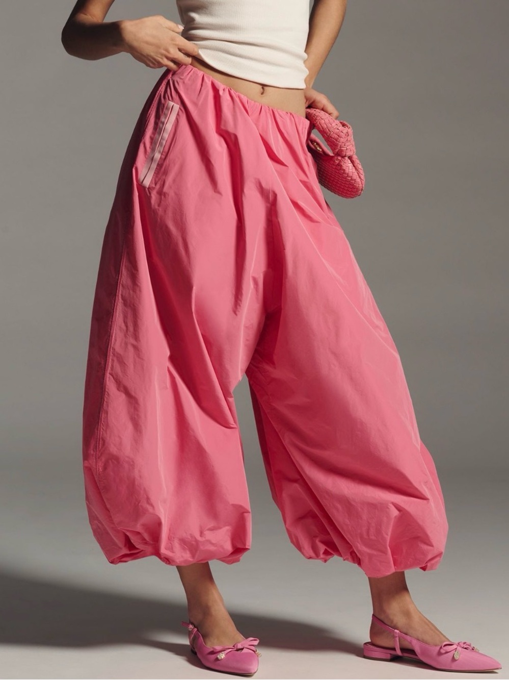 Maeve Anthropologie Bubble Leg Bloomers Parachute Pants Pink XS NWT